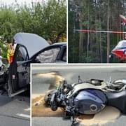 Motocyklista, který způsobil vážnou dopravní nehodu a poté ještě napadl záchranáře, skončil ve vězení