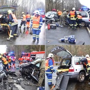 Aktualizováno: Při dnešním čelním střetu byli vážně zraněni muž a žena