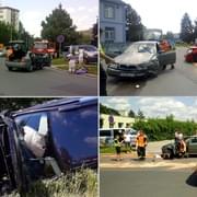 Dvě dopravní nehody, bouralo se v Plzni i u Klatov
