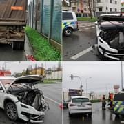 Střet náklaďáku s osobním vozem na Borech - aktualizováno