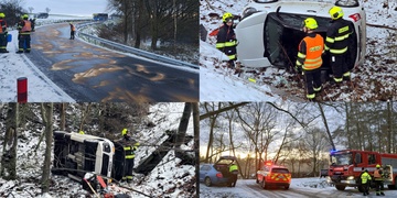 Po nehodě zůstal ve voze zaklíněný teprve sedmnáctiletý řidič