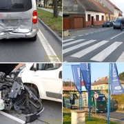 Hromadná nehoda, zaklíněné kamiony i sražený motorkář