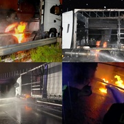 Požár kamionu uzavřel dálnici z Plzně na Prahu