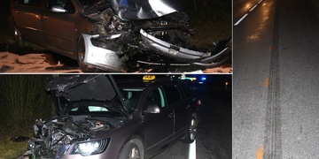 Čelní střet taxíku s dalším vozem, více zraněných a na místo letí vrtulník