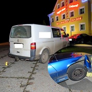 Opilá a zdrogovaná Ukrajinka nabourala Němci auto před nočním klubem