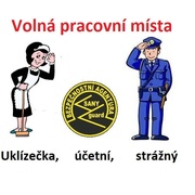 Přijmeme strážné, uklízečky i mzdovou účetní – NÁSTUP IHNED