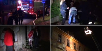 Noční požár v Plzni - sedm evakuovaných lidí