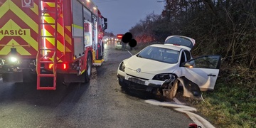 Řidič nezvládl řízení a vyletěl ze silnice