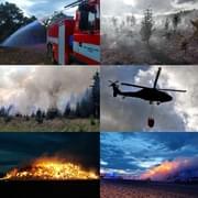 Hořely lesy, pole i stoh a na hašení musel být nasazen i vrtulník UH-60