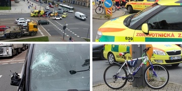 Auto srazilo u Plazy cyklistu - , 