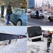Řidiče dnes evidentně překvapila ta bílá věc na silnicích