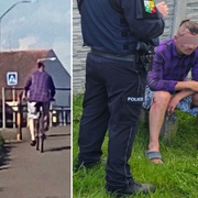 Těžce opilý cyklista na chodníku srazil a zranil ženu, velice vulgárně ji seřval a z místa ujel