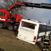 Ranní havárie autobusu