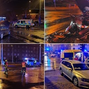 Střet taxíku s protijedoucím vozem