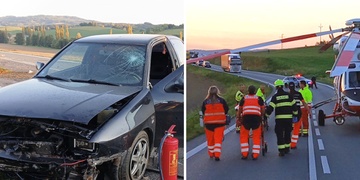 Řidič byl nárazem vymrštěn z auta