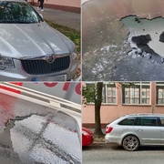 Zatím neznámý pachatel se vyřádil na autě