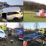 Při čelním střetu bylo zraněno sedm lidí včetně čtyř dětí