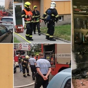 Požár bytu ve Skvrňanech