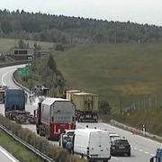 Hasiči zasahovali na 136. kilometru dálnice D5 ve směru na Rozvadov