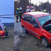 Řidič za jízdy zkolaboval a auto narazilo do domu