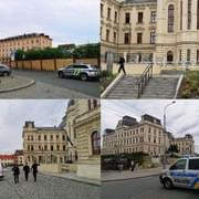 Nahlášení bomby vyklidilo budovu i okolí soudu v Plzni