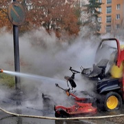 Požár traktůrku