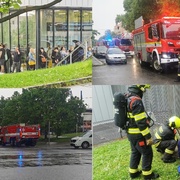Požár v Plaveckém areálu Slovany