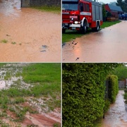 Obcí se prohnala přívalová vlna
