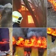 Děti způsobily rozsáhlý požár opuštěné budovy