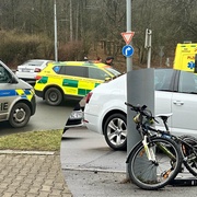 Střet osobního vozu s cyklistou