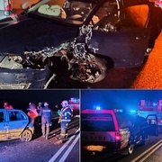 Čelní střet dvou vozů uzavřel hlavní tah z Plzně do Domažlic