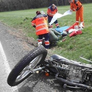 V Přešticích boural motorkář