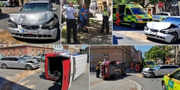 Vážná nehoda - viník utekl, ačkoli na místě byly i zraněné děti