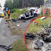 Zaklíněného zraněného museli z vozu vystříhat