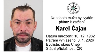 Policisté pátrají po Karlu Čajanovi