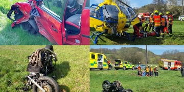 Víkendové nehody motorkářů, bohužel nechyběla ani vážná zranění