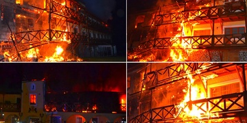Ohnivé inferno v hotelu Skalka