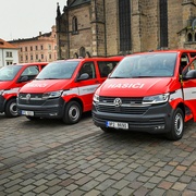 Čtyři transportéry, motorové stříkačky i elektrocentrála
