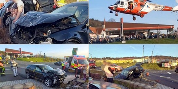 Střet dvou aut, na místě je více zraněných