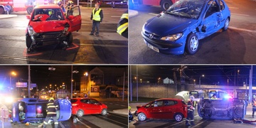 Řidička nedala přednost, její auto skončilo na boku