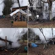 Při požáru chatky uhořeli dva psi