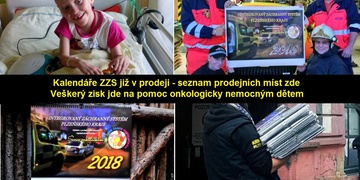 Kalendáře záchranné služby v prodeji - onkoláčkům přinesou pod stromeček více než sto tisíc