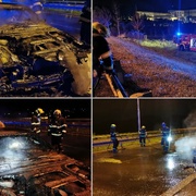 Požár auta u plzeňské věznice