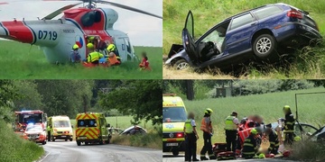 Při vážné dopravní nehodě byl zraněn muž a čtyři děti