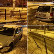 Těžce opilý řidič najel do tramvajové zastávky