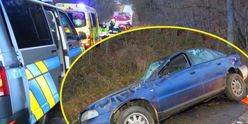 Nezvládl zatáčku a s autem se převrátil