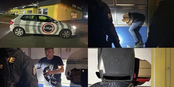 Strážní společně s policisty zadrželi pachatele přímo při činu
