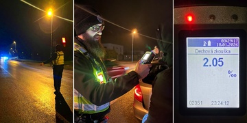 Opilá žena nerespektovala zákaz jízdy, muž jel s více než 2,5 promile a další výtečníci