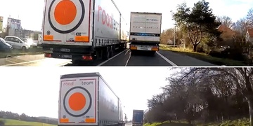 Kaskadér v kamionu zřejmě dojezdí