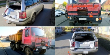 Těžce opilý řidič s Tatrou zdemoloval auto mladé řidičky